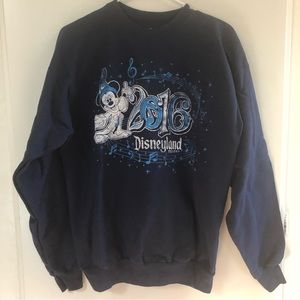 Disneyland Resort 2016 Mickey Mouse Navy Hanes Sweatshirt Adult Medium
